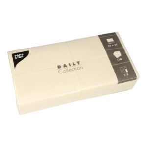 Servietten creme 32x32cm 3-lagig 1/8 Falz 150Stück