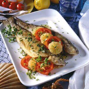 Regenbogenforelle mit Kopf 300-350g 5kg ATG 4,5kg TK Sterk Seafood
