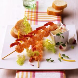 Garnelenspieß roh 20x50g 1kg TK Gourmaitre