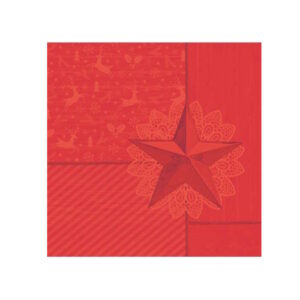 Servietten rot Rising Star 40x40cm 1/4 Falz 50 Stück