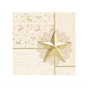 Servietten champagner Rising Star 40x40cm 1/4 Falz 50 Stück