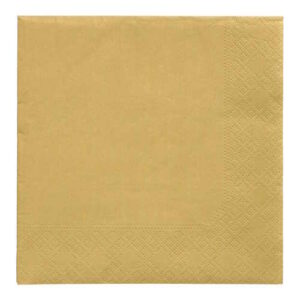 Servietten gold 40x40cm 1/4 Falz 20 Stück