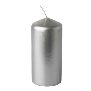 Stumpenkerzen silber 60x130mm