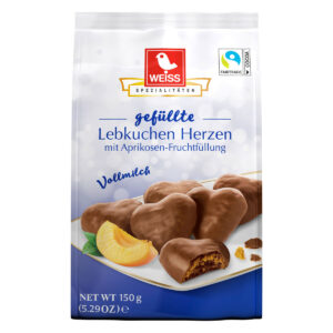 Gefüllte Lebkuchen Herzen Vollmilch 150g
