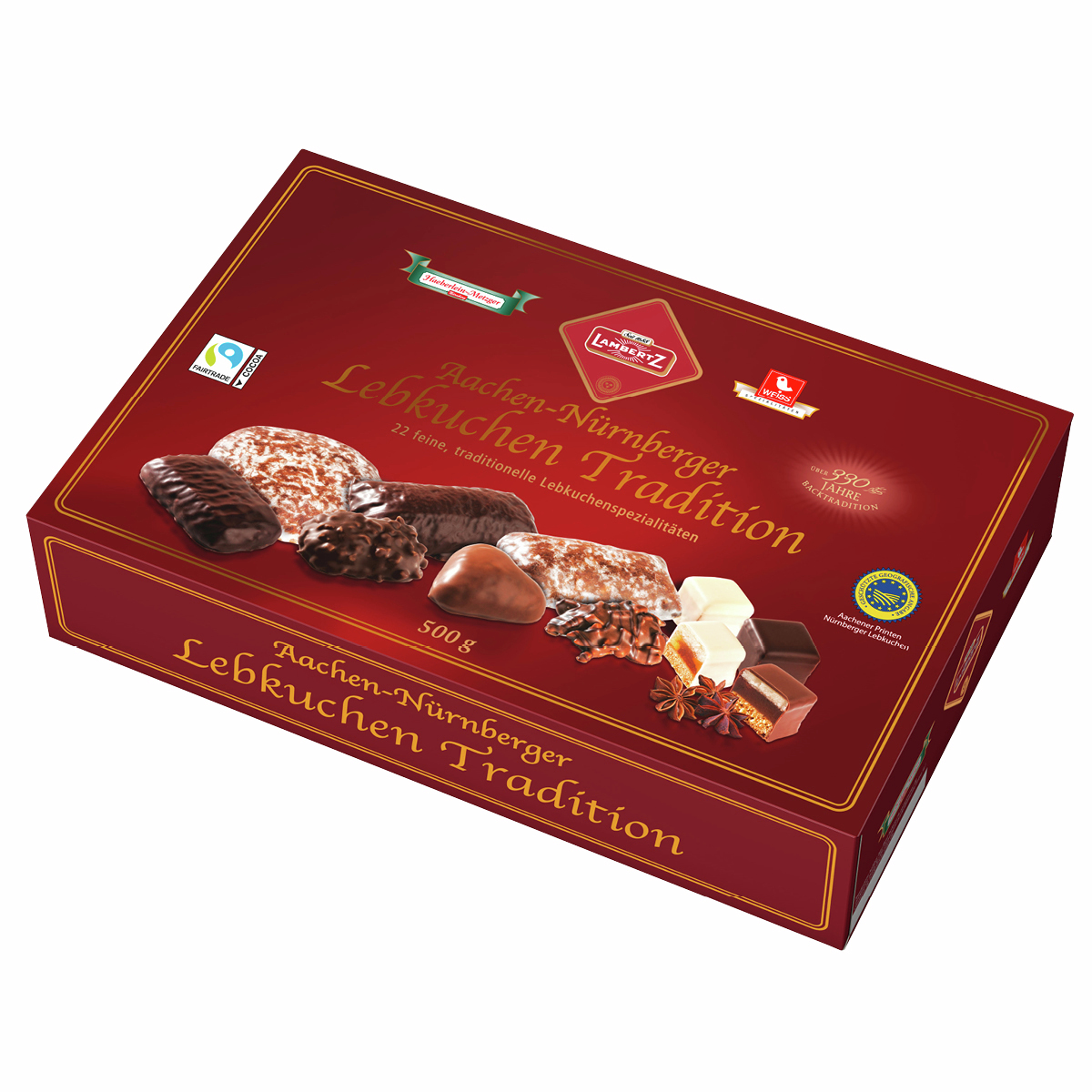 Aachener/Nürnberger Lebkuchen Tradition 500g Lambertz – Bild 1