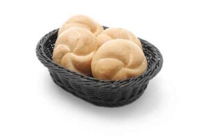 Brotkorb oval 250x190x65mm schwarz HENDI