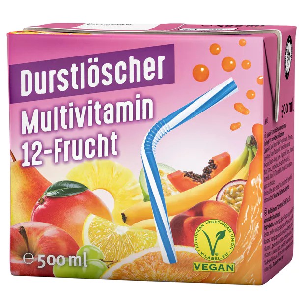Durstlöscher Multivitamin 12 Frucht 12x05l – Bild 1
