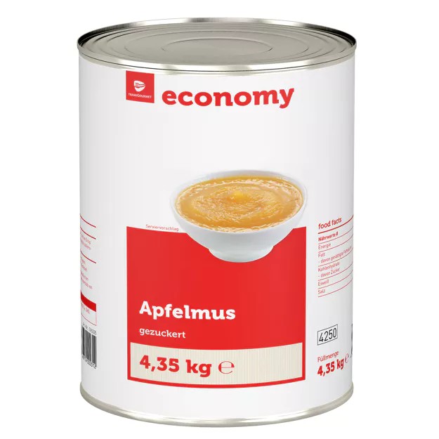 Apfelmus gezuckert 4,35kg Economy – Bild 1