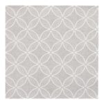 Servietten grau Circle Flowers Royal Collection 40x40cm 1/4 Falz 50 Stück