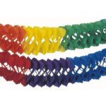 Großraumgirlande Papier 25cm Durchmesser 10m Rainbow schwer entflammbar