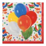 Servietten lucky Balloons 33x33 cm 1/4 100 Stk.