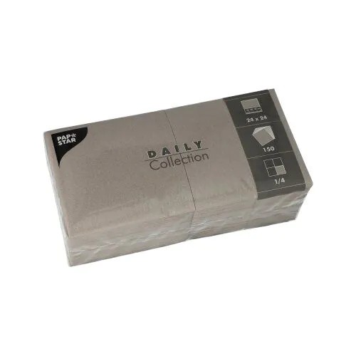 Servietten grau 24x24 cm 1/4 Falz 150 Stk. – Bild 1